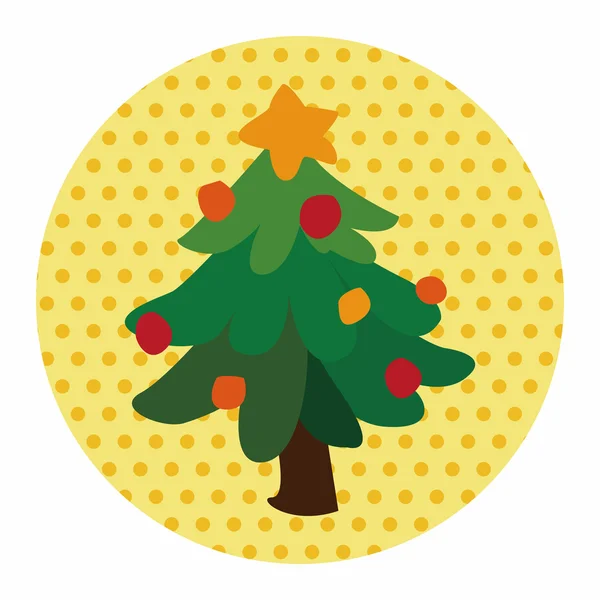 Albero di Natale piatto icona elementi di sfondo, eps10 — Vettoriale Stock
