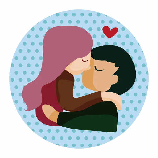 Valentine's day theme love couple elements vector — Stock Vector