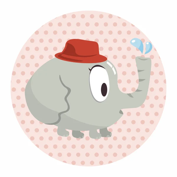 Animal elephant flat icon elements, eps10 — Stock Vector
