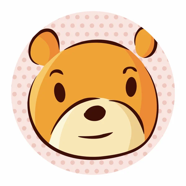 Urso animal elementos de ícone plana, eps10 — Vetor de Stock