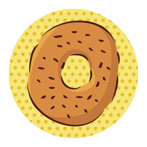 Fast food donut flat icon elements,eps10 — Stock Vector