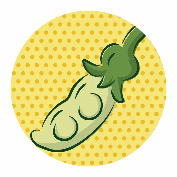 Guisante vegetal elementos icono plano, eps10 — Vector de stock