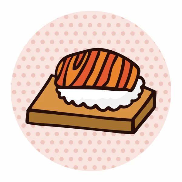 快餐食品寿司平面图标元素 eps10 — 图库矢量图片