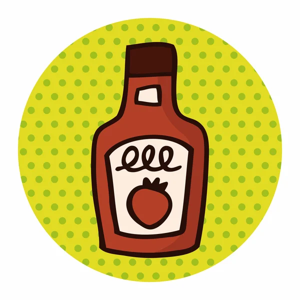 Éléments d'icône plat ketchup, eps10 — Image vectorielle