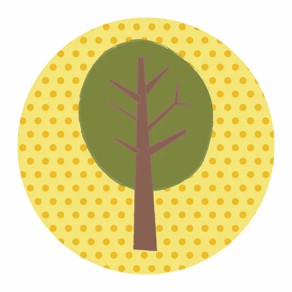 Éléments d'icône plate arbre végétal, eps10 — Image vectorielle