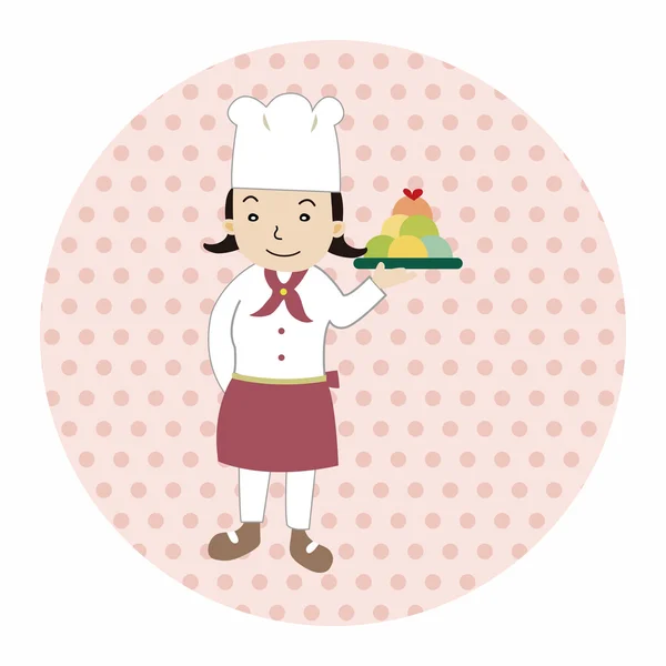 Chef tema elementos vector, eps — Vector de stock