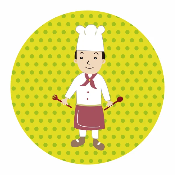 Chef tema elementos vector, eps — Vector de stock