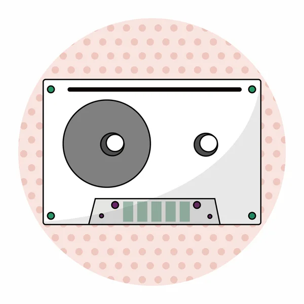 Audiotape theme elements vector,eps — Stock Vector