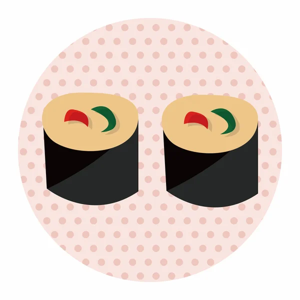 Sushi alimentaire japonais éléments de thème — Image vectorielle