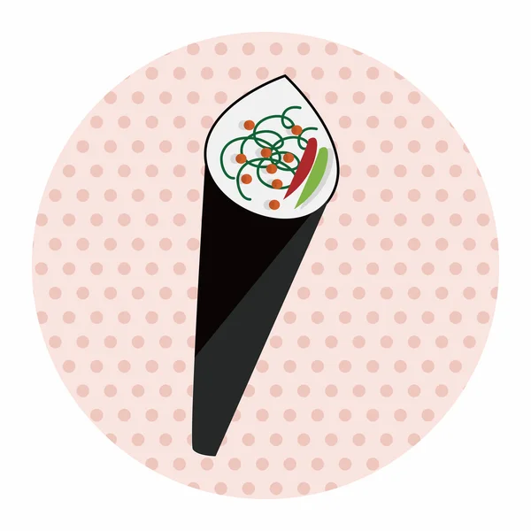 Japanske temaelementer for sushi – stockvektor