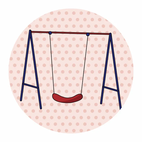Playground swing theme elements — Stock Vector
