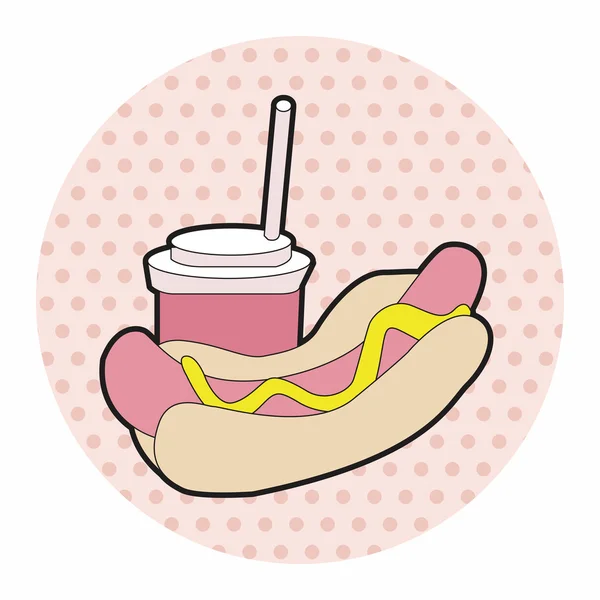 Hot dog et soda éléments de thème vecteur, eps — Image vectorielle