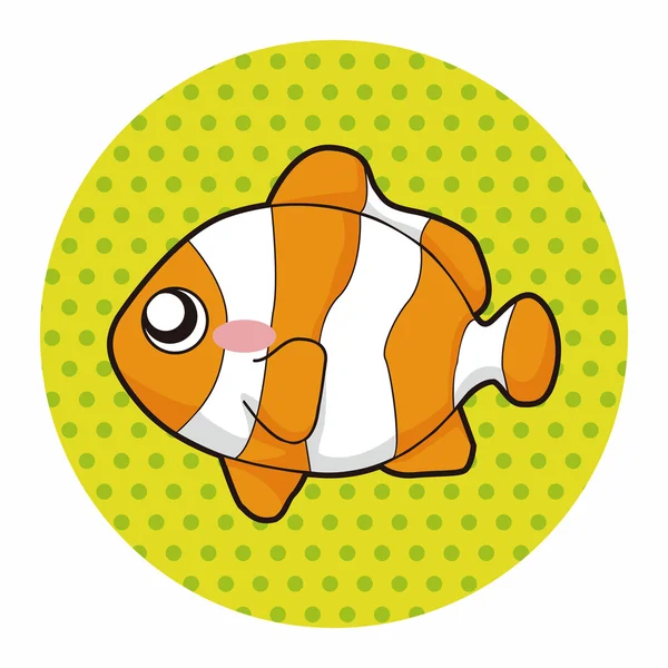 動物魚漫画テーマ要素 — ストックベクタ