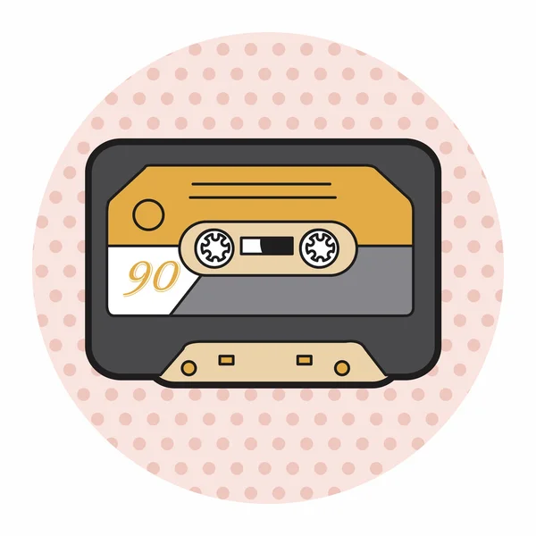 Audiotape theme elements vector,eps — Stock Vector