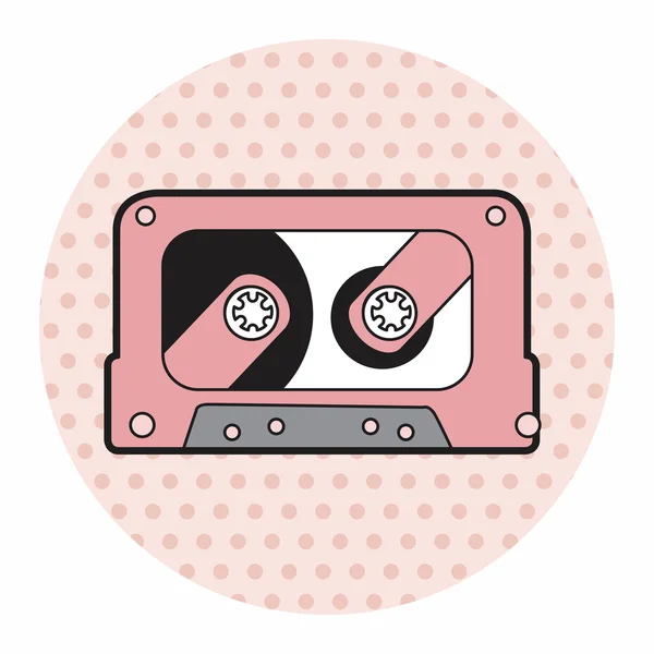 Audiotape theme elements vector,eps — Stock Vector