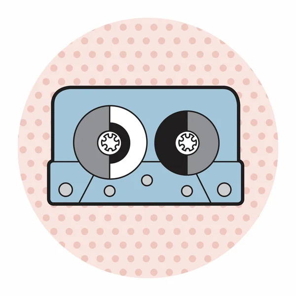 Audiotape theme elements vector,eps — Stock Vector