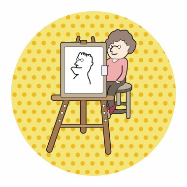 Sokak sanatçı ressam Tema öğeleri vektör, eps