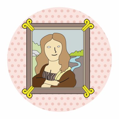 boya Mona lisa Tema öğeleri vektör, eps