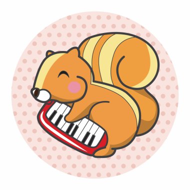 hayvan sincap enstrüman çizgi film Tema öğeleri oynarken