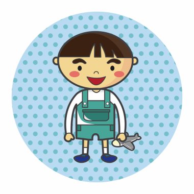 Aile çocuk karakter düz simgesi öğeleri arka plan, eps10