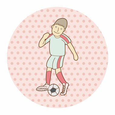 Futbol egzersiz Tema öğeleri vektör, eps