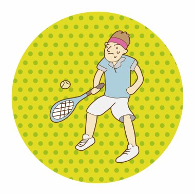 Tenis egzersiz Tema öğeleri vektör, eps