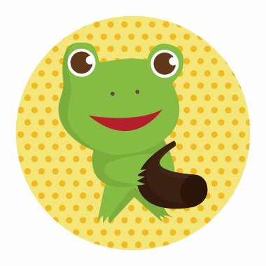 hayvan kurbağa enstrüman çizgi film Tema öğeleri oynarken