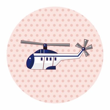 Helikopter Tema eleman vektör, eps
