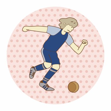 Spor Futbol oyuncu Tema öğeleri vektör, eps