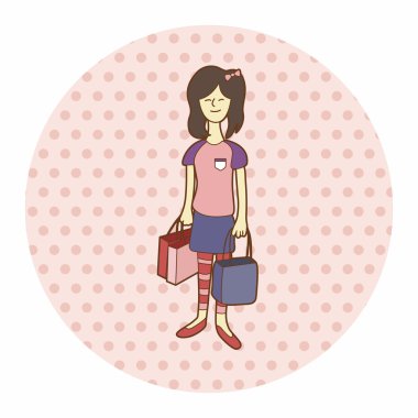 Alışverişçi Tema elemets vektör, eps