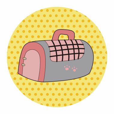 evde beslenen hayvan ekipmanları kafes Tema öğeleri vektör, eps