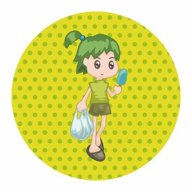 Alışverişçi Tema elemets vektör, eps