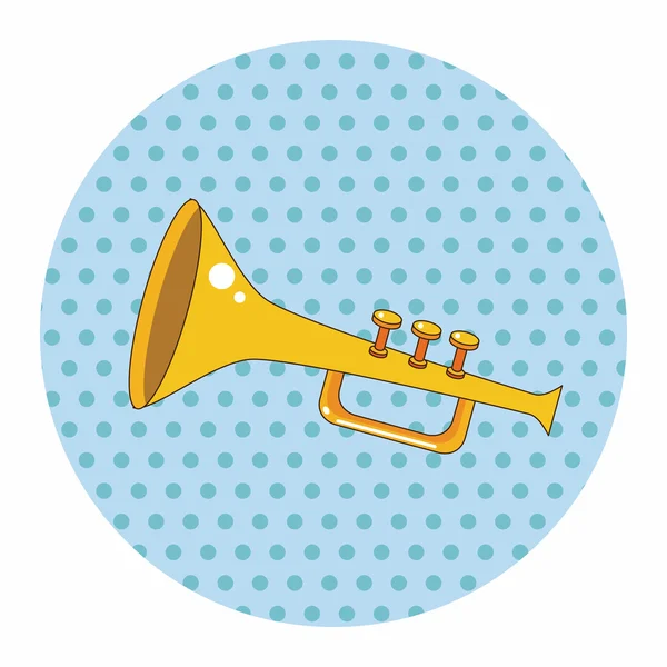 Musique trompette thème éléments vecteur, eps — Image vectorielle