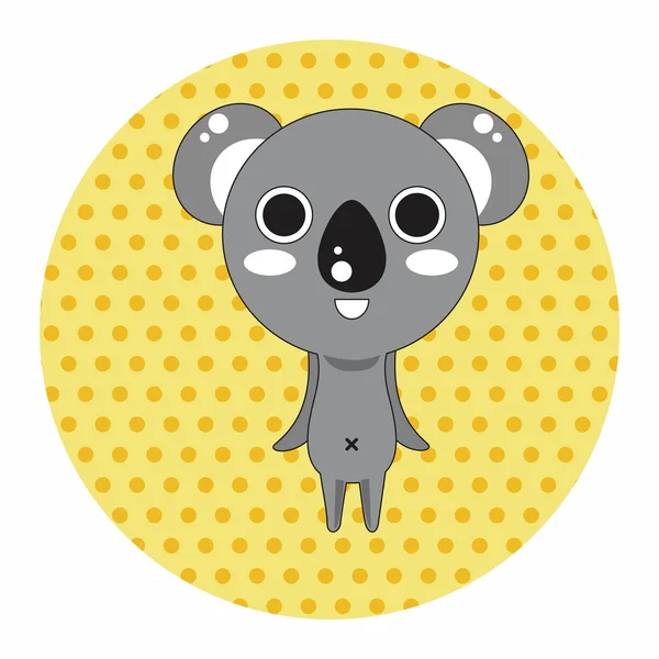 Animal koala cartoon elementos temáticos —  Vetores de Stock