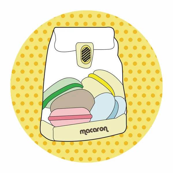 프랑스 Macarons 테마 요소 벡터, eps — 스톡 벡터