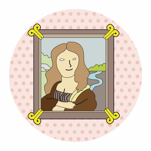 Schilderij mona lisa thema elementen vector, eps — Stockvector