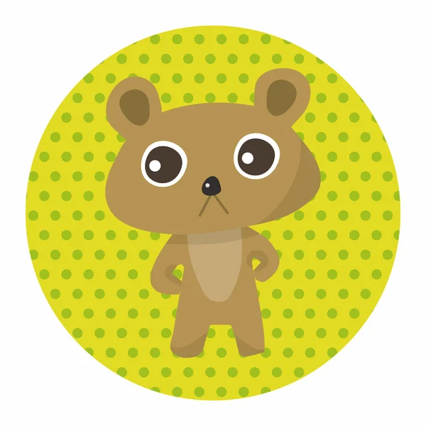 Animali orso elementi a tema cartone animato — Vettoriale Stock