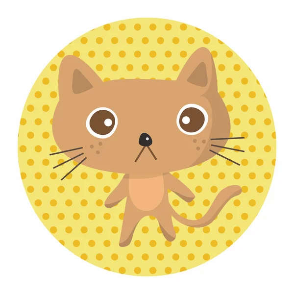 Animal cat cartoon theme elements — Stock Vector