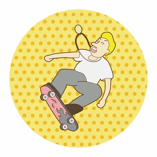 Skateboard Übungselemente Vektor, eps — Stockvektor