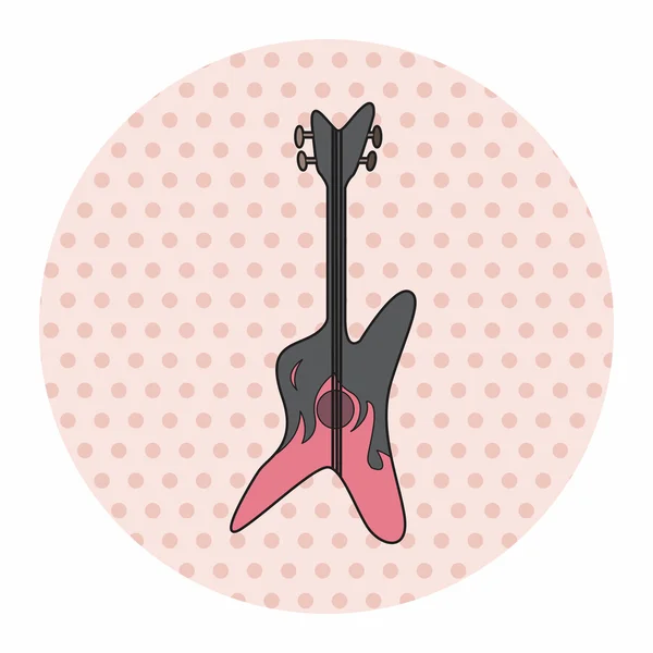 Musique electricité guitare thème éléments vecteur, eps — Image vectorielle