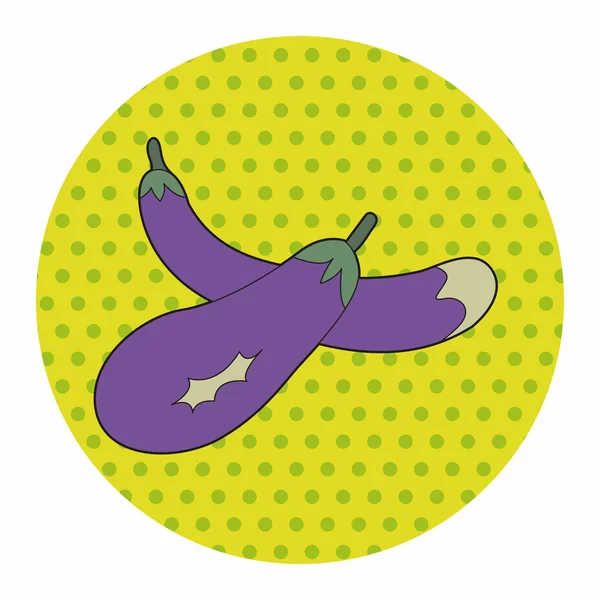 Thème végétal aubergine éléments vecteur, eps — Image vectorielle