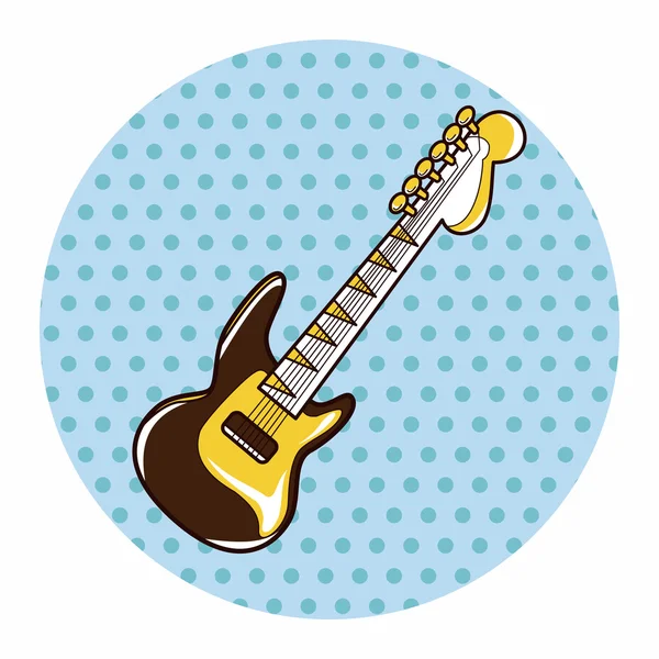 Rock estilo guitarra tema elementos — Vector de stock