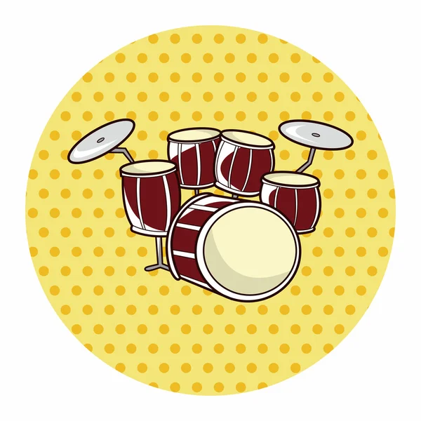 Style rock éléments thème tambour — Image vectorielle