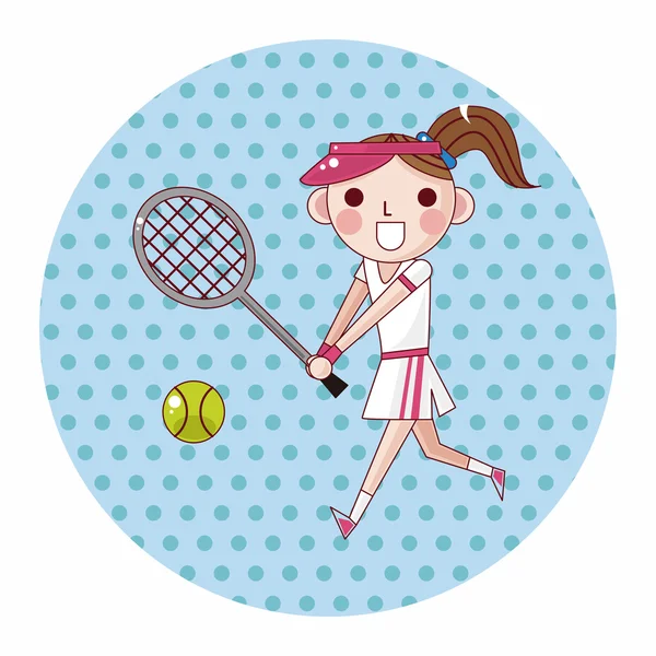 网球运动员主题元素 — 图库矢量图片