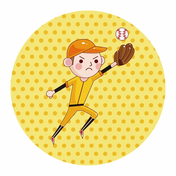 Baseballový hráč motivu — Stockový vektor