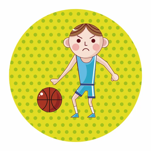 Basketbal speler thema-elementen — Stockvector