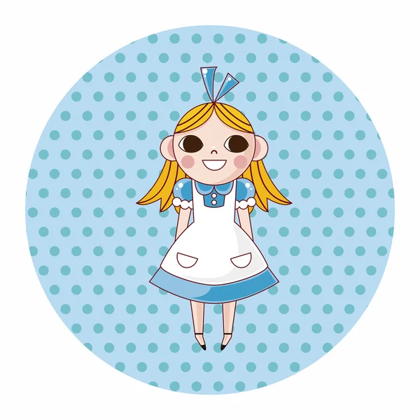 Alice in wonderland thema-elementen — Stockvector