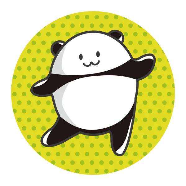 Animal-Panda-Zeichentrick-Elemente — Stockvektor