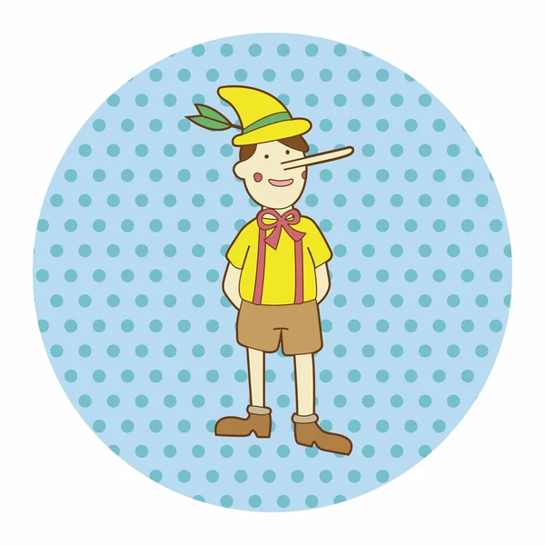 Éléments du thème Pinocchio — Image vectorielle