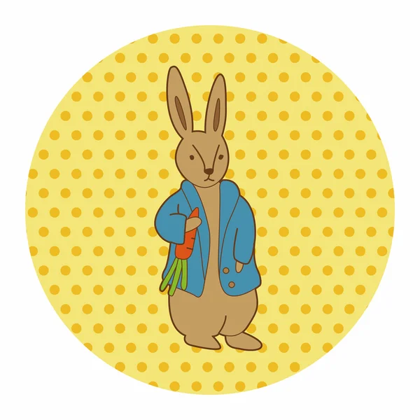 Peter Rabbit tematu elementów — Wektor stockowy